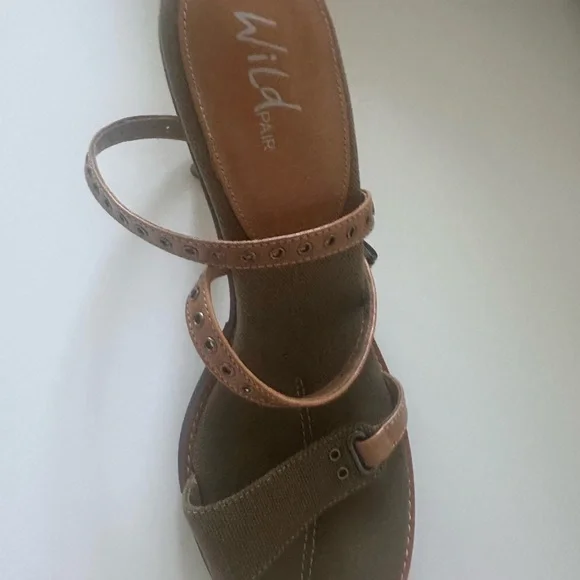 Wild Pair Brown and Tan Strappy high heel Sandals - Picture 2 of 15
